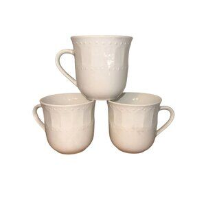 Gibson Home White Ceramic Mugs Set Of 3